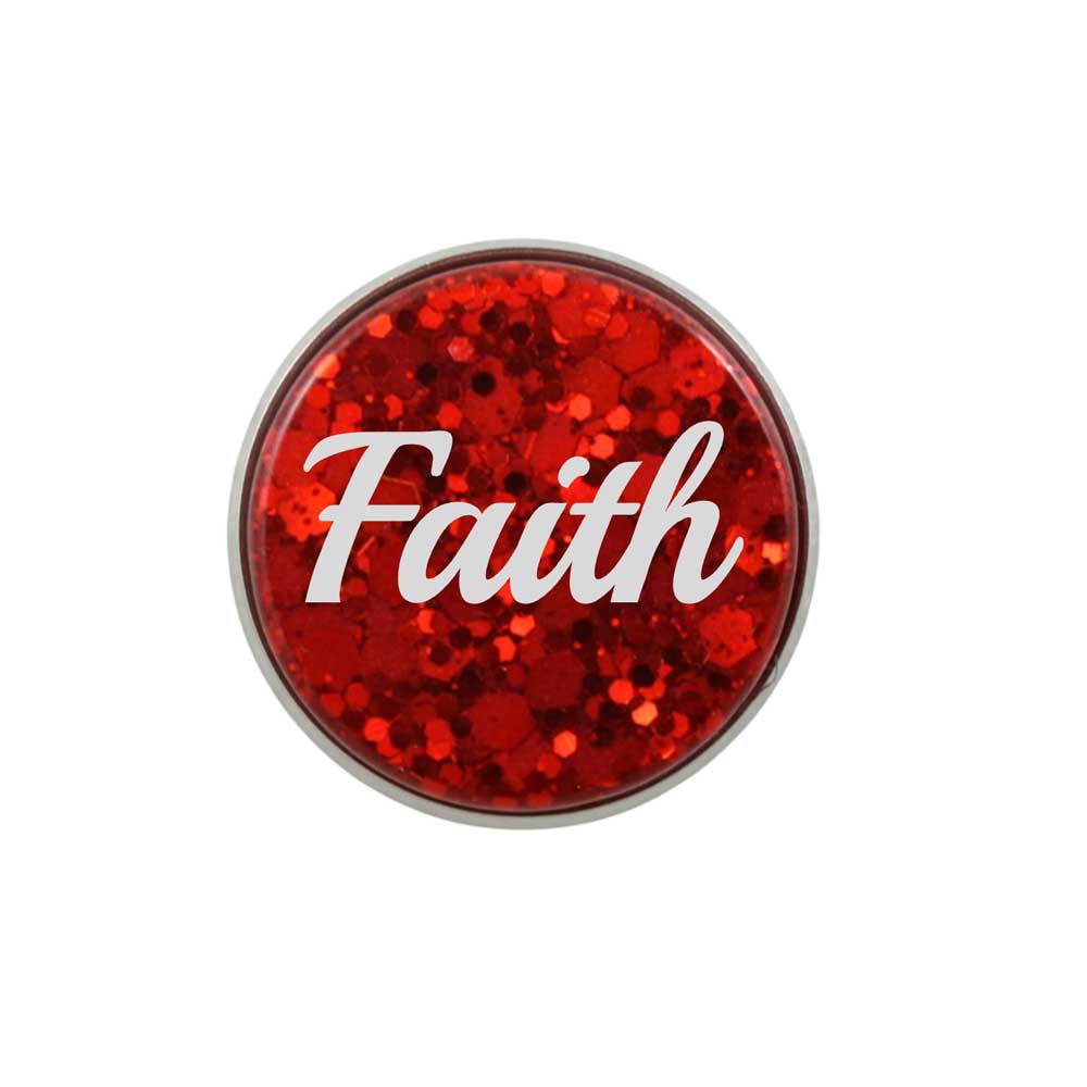 Inspirational Disc with White Faith Lapel Pin - Lilylin Designs