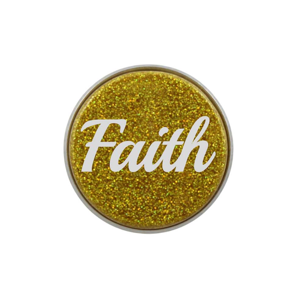 Inspirational Disc with White Faith Lapel Pin - Lilylin Designs