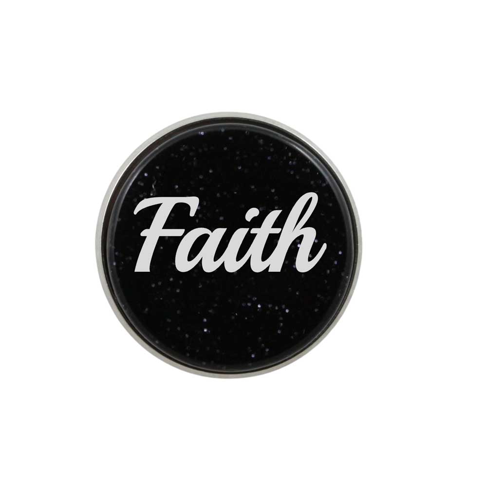 Inspirational Disc with White Faith Lapel Pin - Lilylin Designs