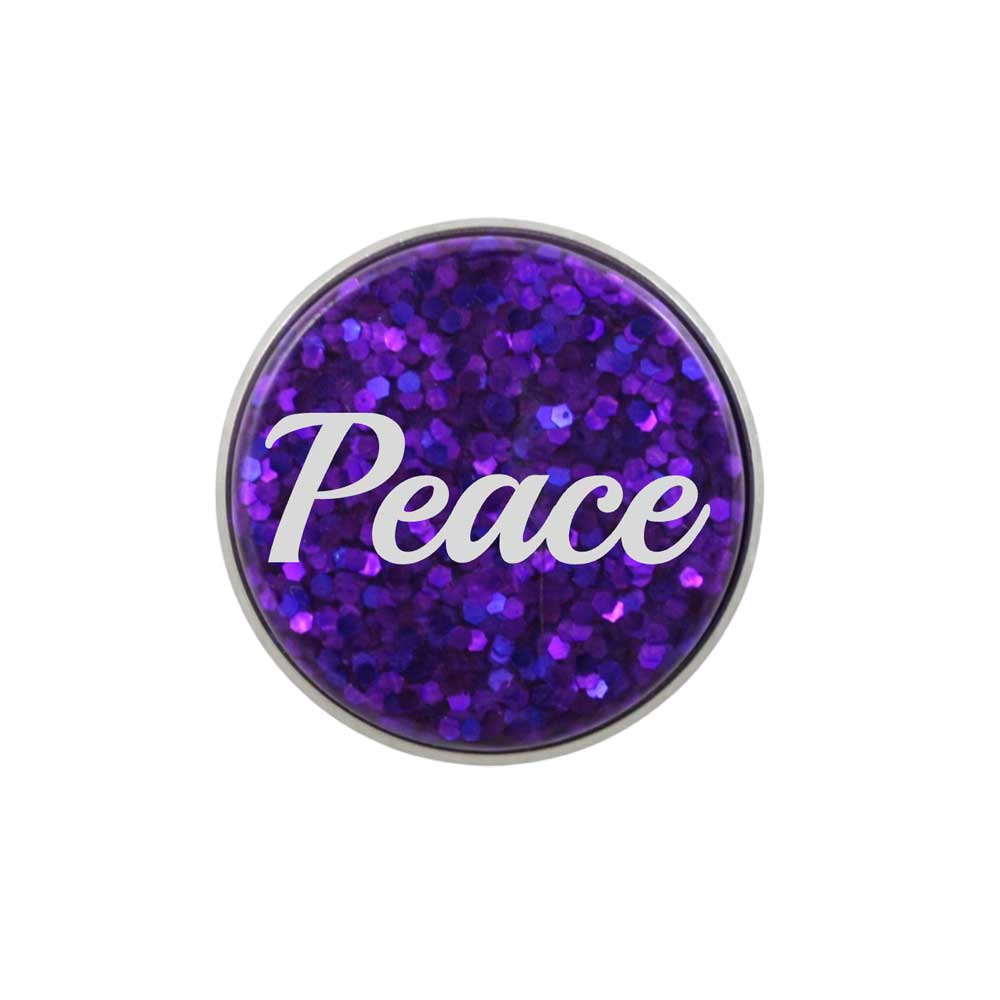 Inspirational Disc with White Peace Lapel Pin - Lilylin Designs
