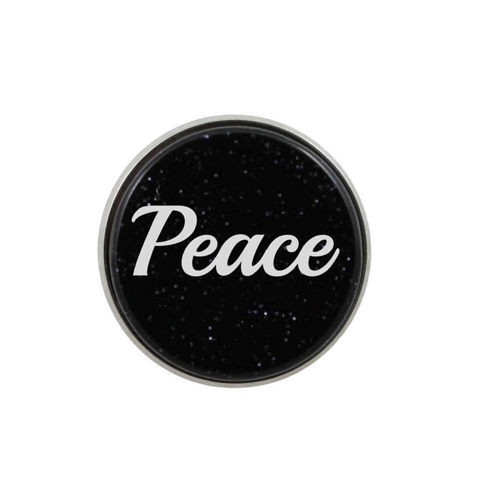 Inspirational Disc with White Peace Lapel Pin - Lilylin Designs