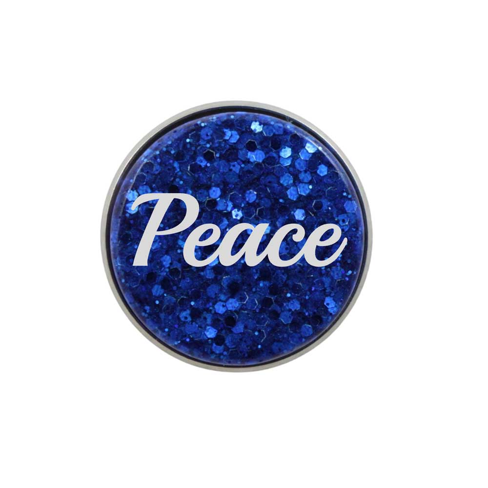 Inspirational Disc with White Peace Lapel Pin - Lilylin Designs