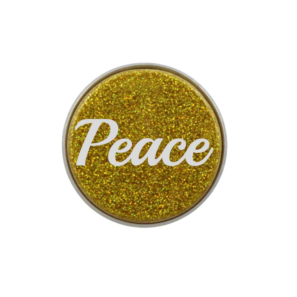 Inspirational Disc with White Peace Lapel Pin - Lilylin Designs