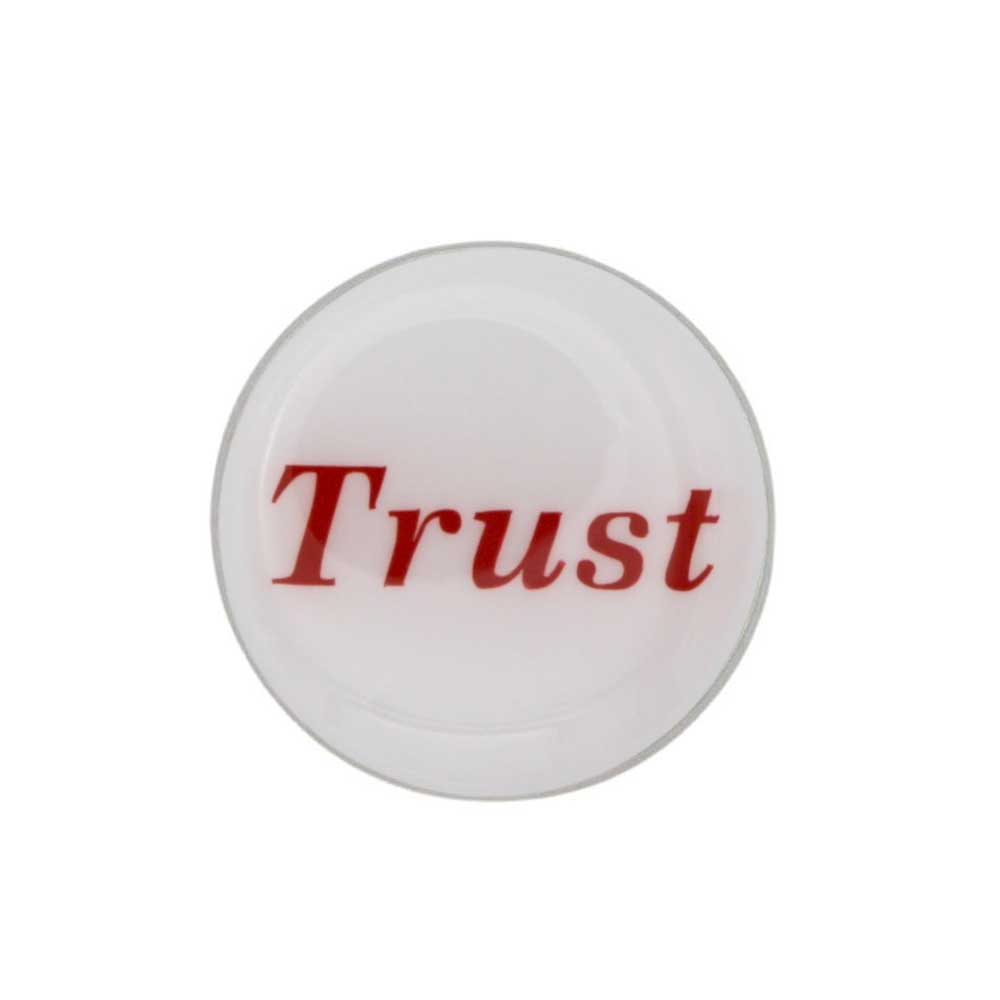 Inspirational White Resin Trust Lapel Tac Pin - RESTL505A