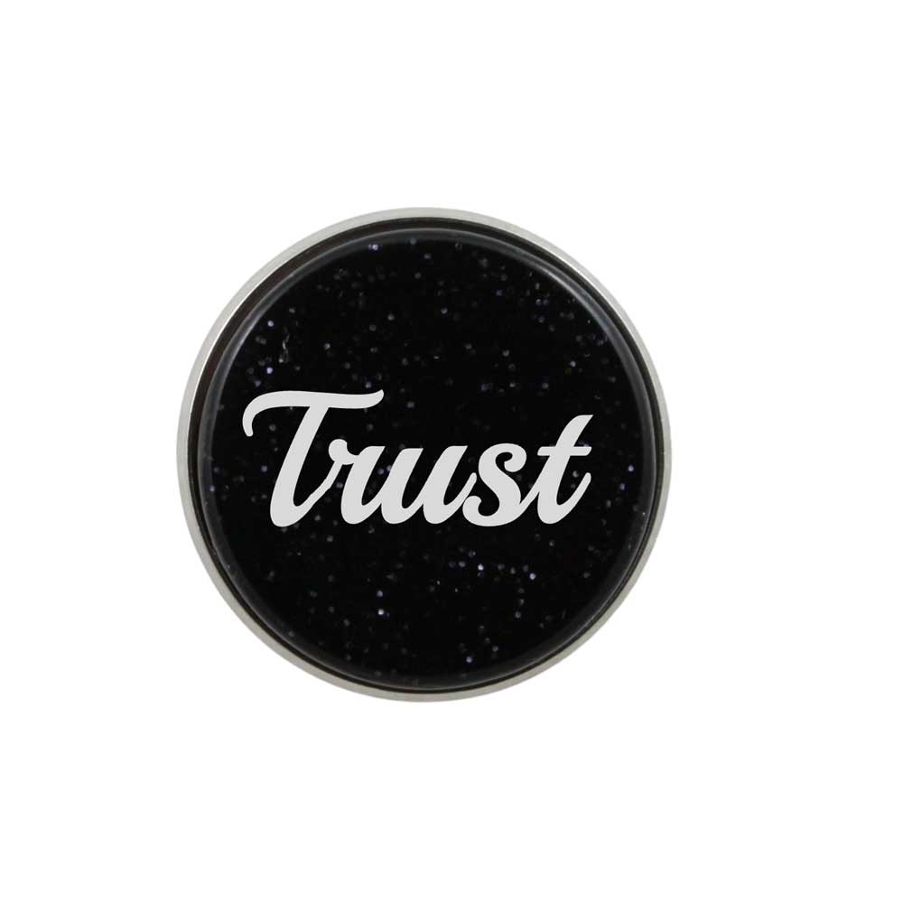 Inspirational Disc with White Trust Lapel Pin - Lilylin Designs