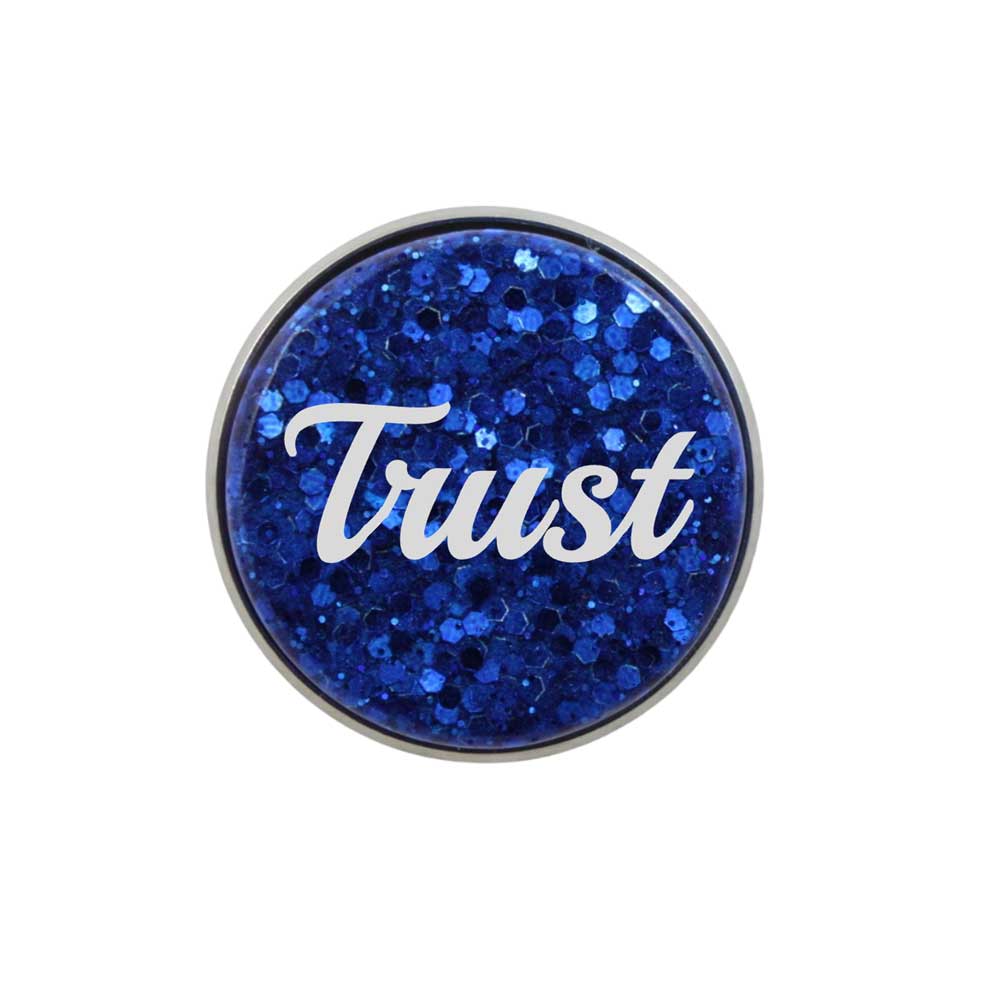 Inspirational Disc with White Trust Lapel Pin - Lilylin Designs