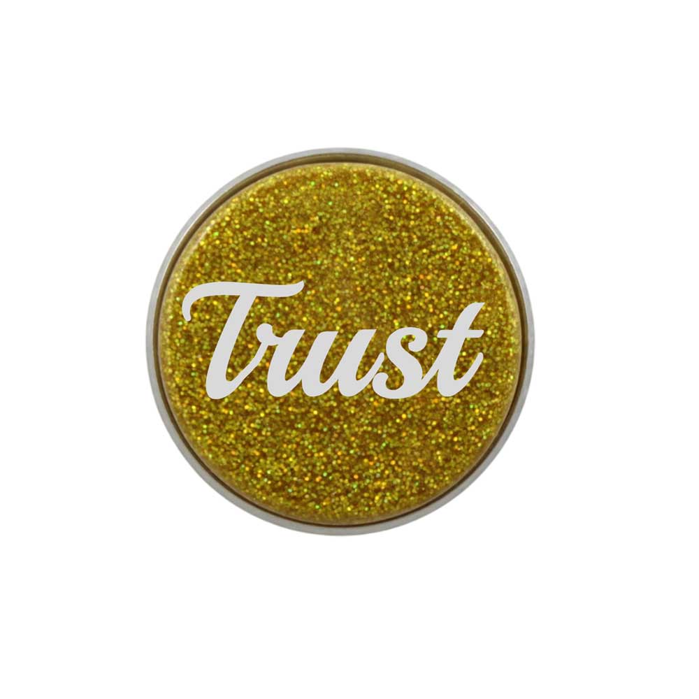 Inspirational Disc with White Trust Lapel Pin - Lilylin Designs