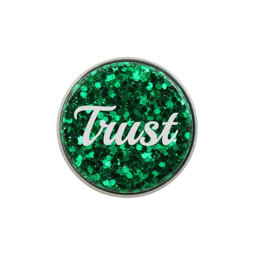 Inspirational Disc with White Trust Lapel Pin - Lilylin Designs