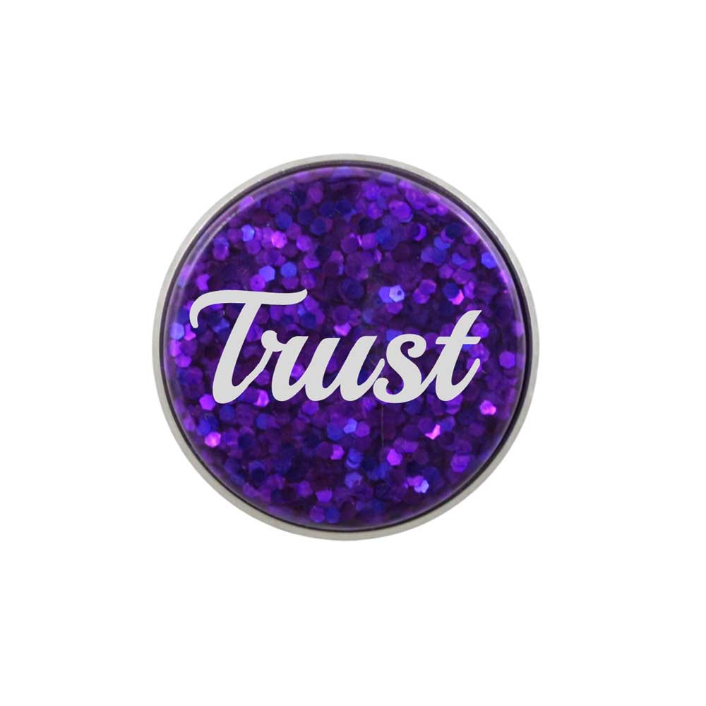 Inspirational Disc with White Trust Lapel Pin - Lilylin Designs