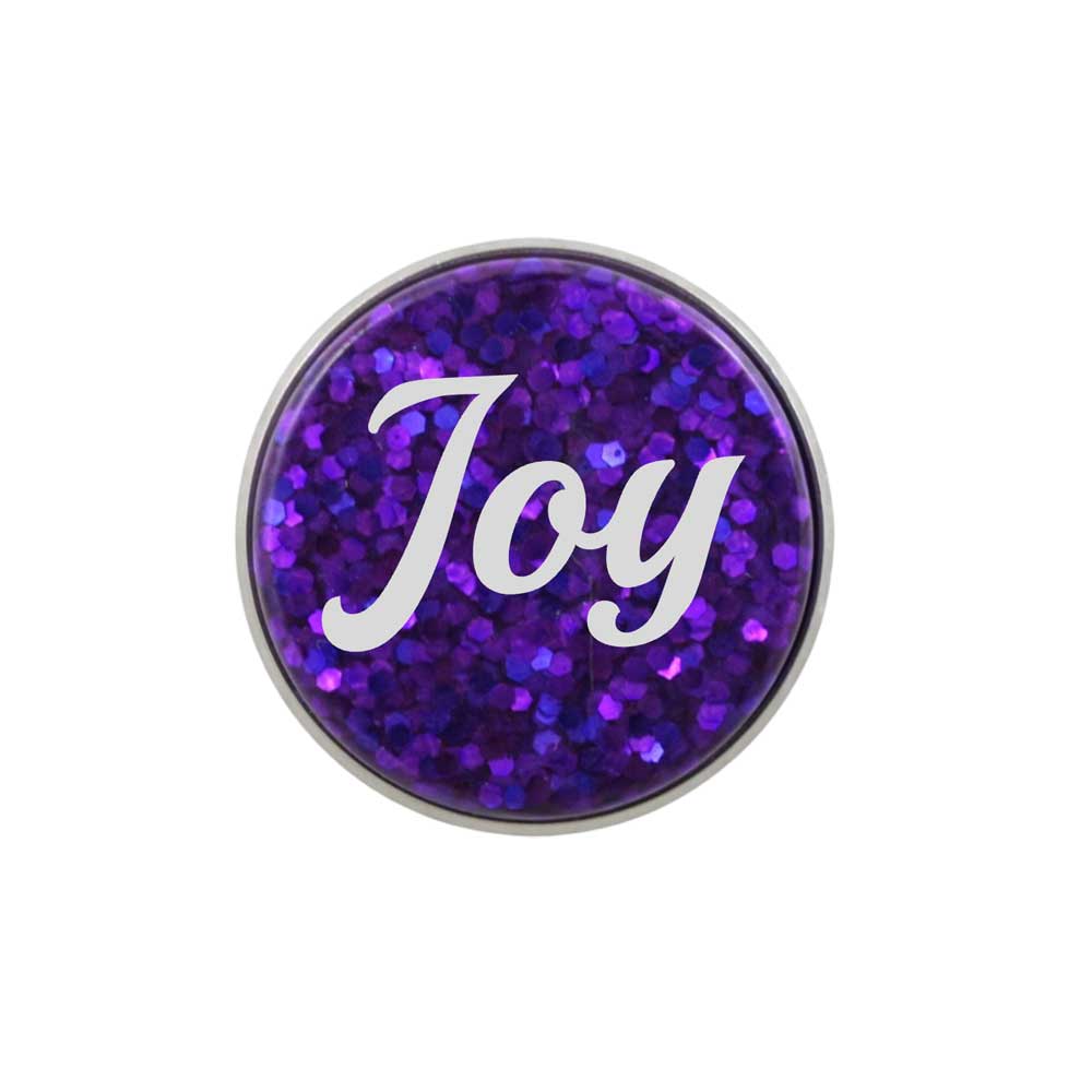 Inspirational Disc with White Joy Lapel Pin - Lilylin Designs