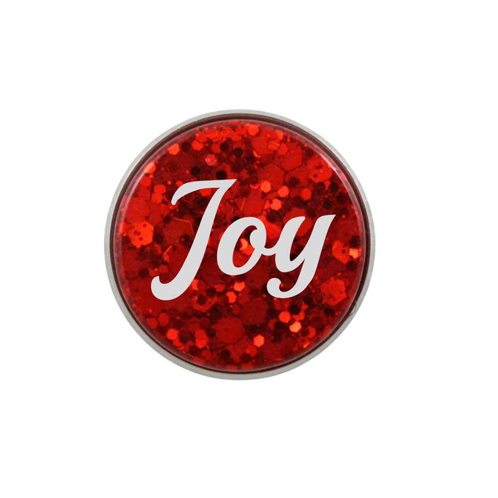 Inspirational Disc with White Joy Lapel Pin - Lilylin Designs