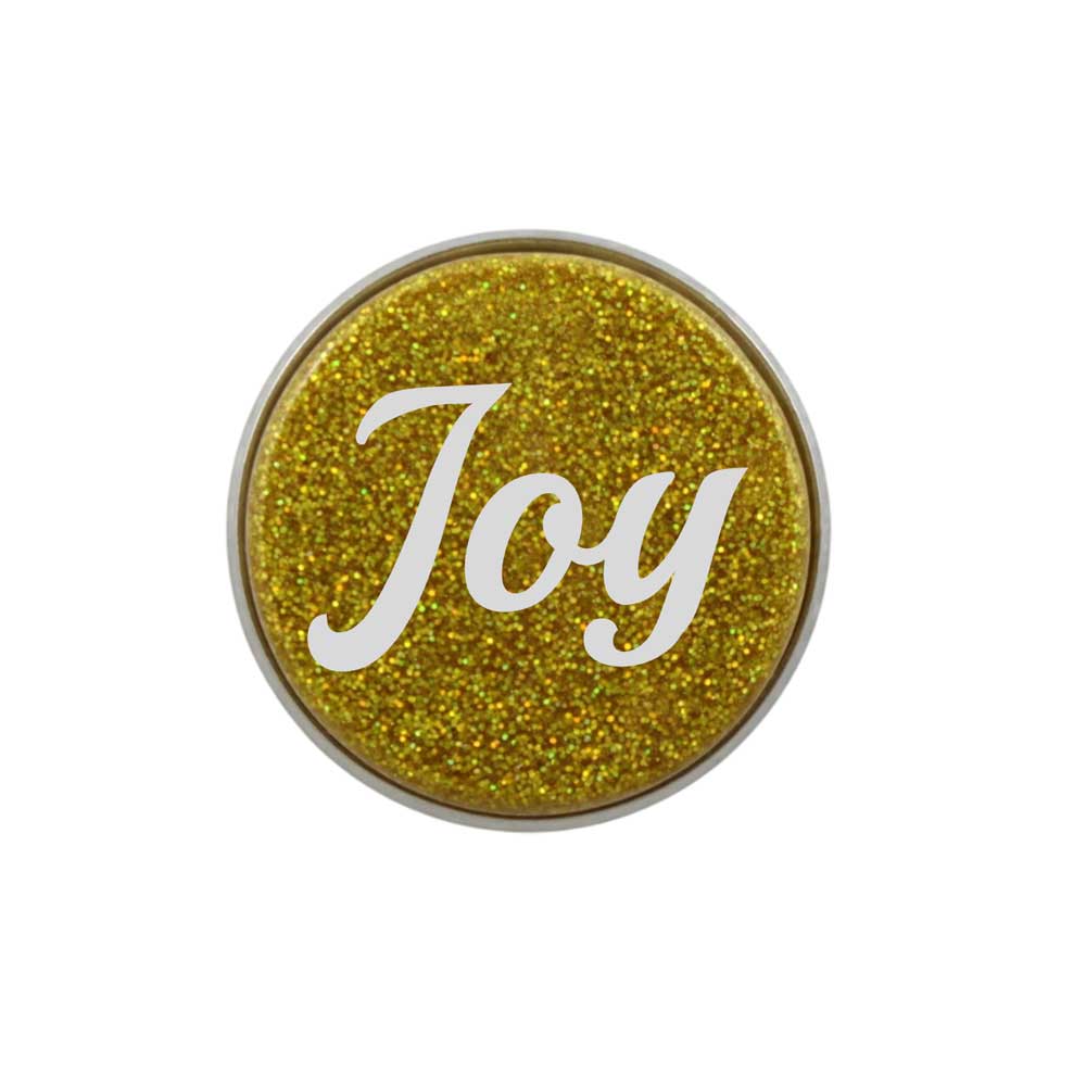 Inspirational Disc with White Joy Lapel Pin - Lilylin Designs