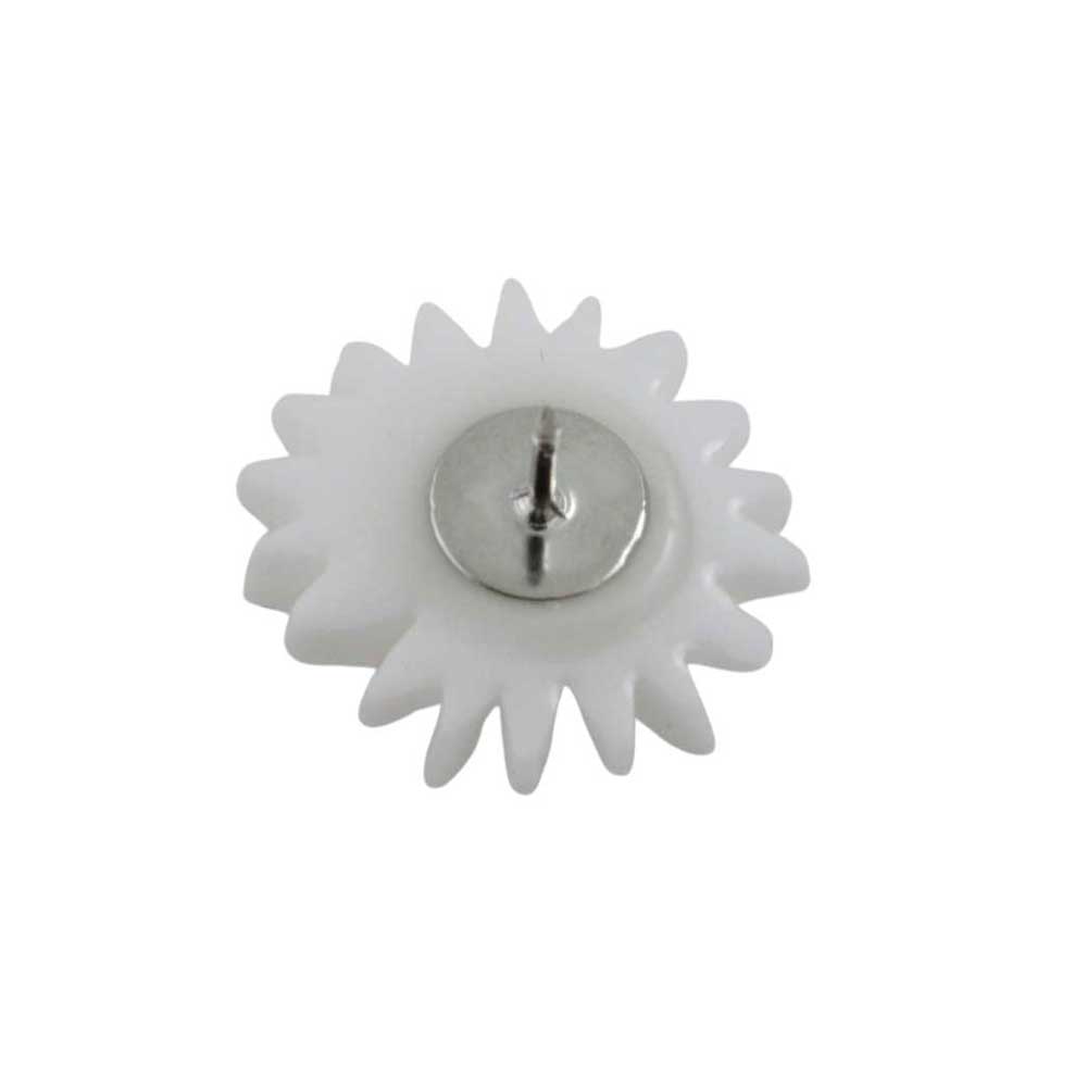 White daisy flower with a yellow center - back  view - Lilylin Designs
