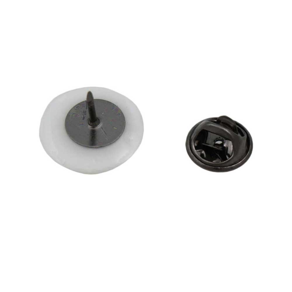 Small White Disc with Black Faith Lapel Pin - Lilylin Designs