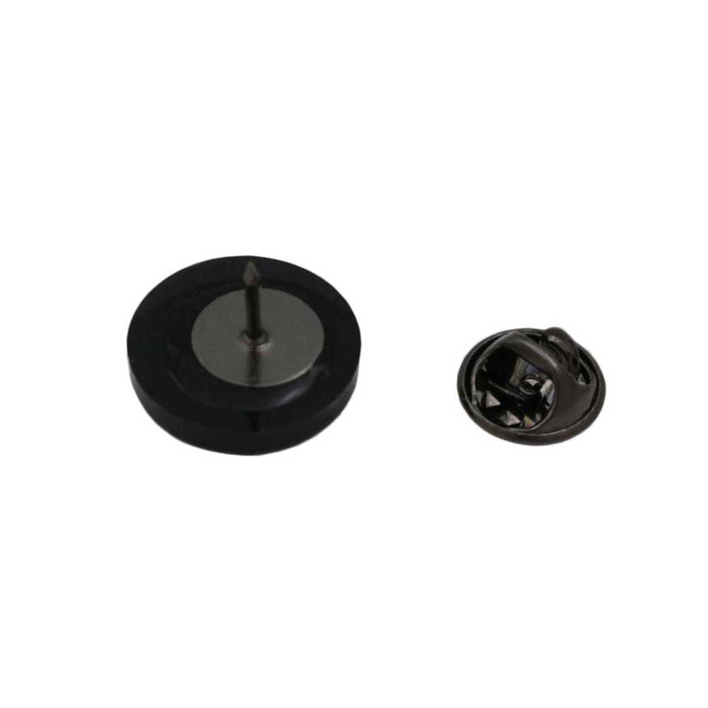 Small Black Disc with White Faith Lapel Pin - Lilylin Designs