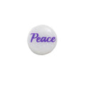 Small White Disc with Purple Peace Lapel Pin - Lilylin Designs