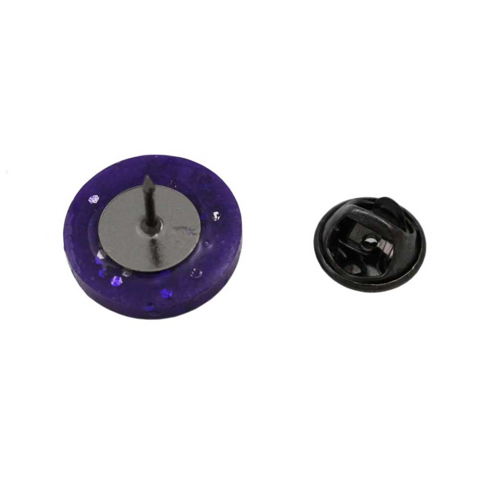 Small Purple Disc with White Peace Lapel Pin - Lilylin Designs