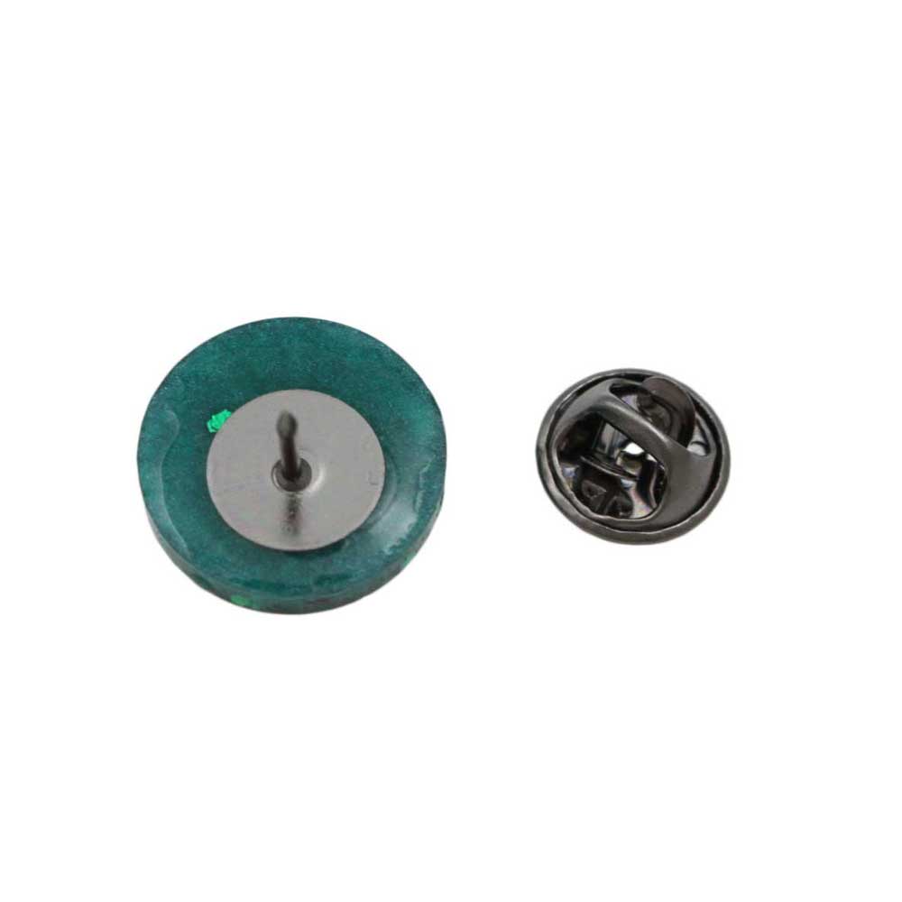 Small Green Disc with White Trust Lapel Pin - Lilylin Designs