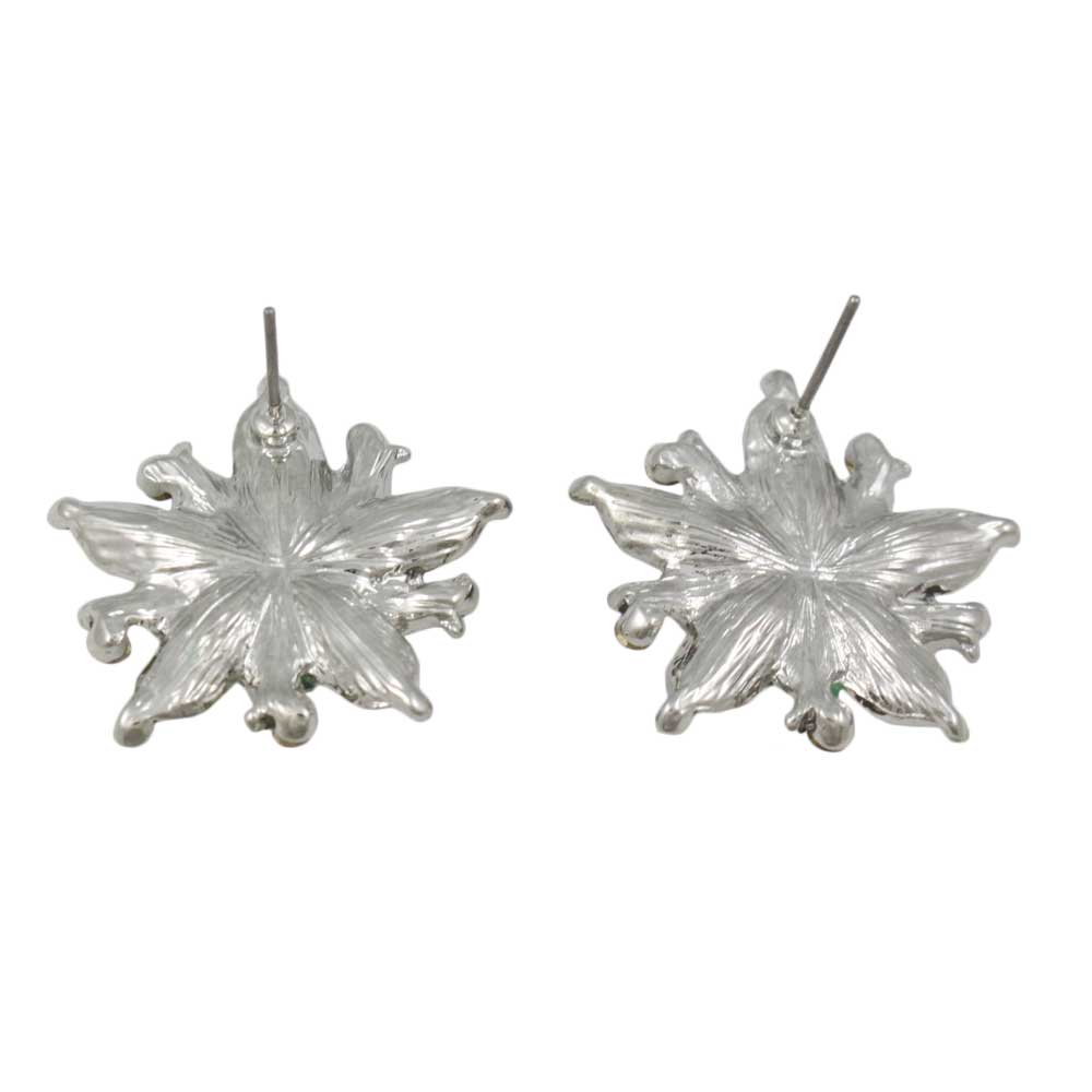 Colorful Enamel and Crystal Flower Pierced Earring - RSN690E - Lilylin Designs