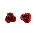 Red Rose Stud Pierced Earring - FE510 - Lilylin Designs