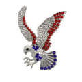 Red white and blue patriotic eagle brooch pin - Lilylin Designs