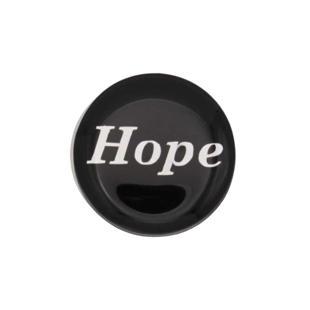 Round black with "Hope" printed in white magnet - Lilylin Designs