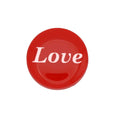 Round red with love printed in white magnet - Lilylin Designs