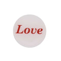 Round white with red love magnet - Lilylin Designs