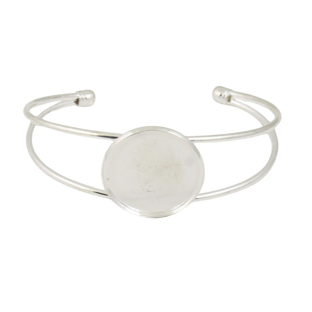 Blank Customizable Silver Cuff Bracelet