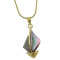 Natural Shell Sailboat Pendant on Gold - plated Chain - SLN801 - Lilylin Designs