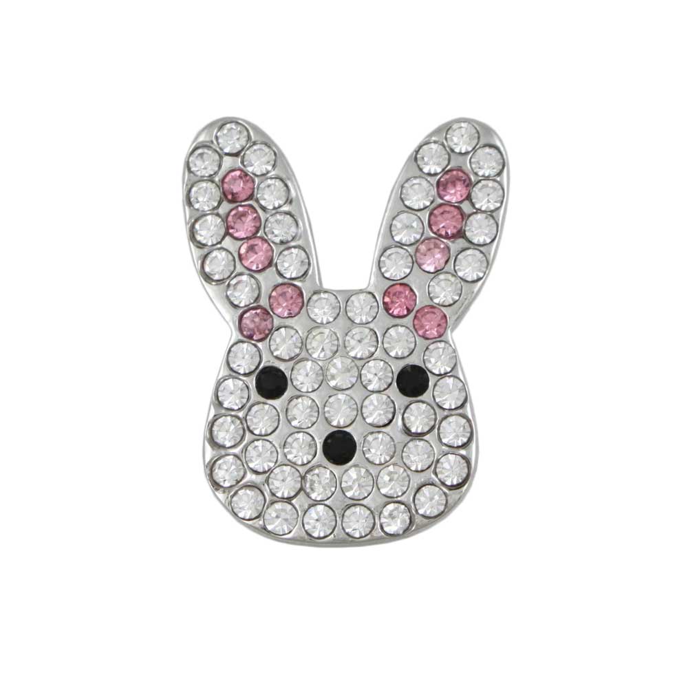Lilylin Designs Small Crystal Easter Bunny Head Lapel Tac Pin