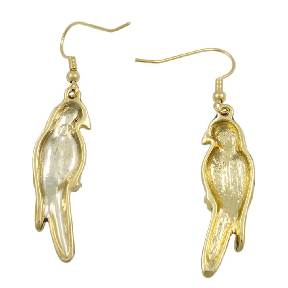 Bright Colorful Enamel Dangling Parrot Earring - SPA401E - Lilylin Designs