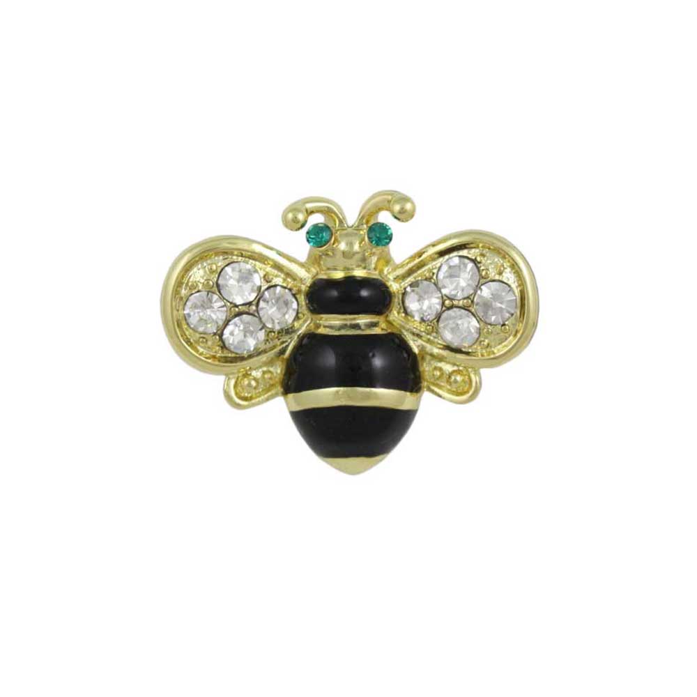 Black and Gold Striped Bumblebee Lapel Tac Pin - SPA774LG - Lilylin Designs
