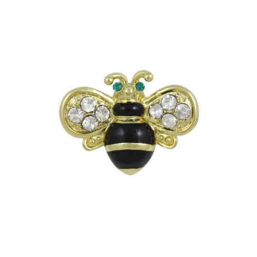 Black and Gold Striped Bumblebee Lapel Tac Pin - SPA774LG - Lilylin Designs