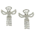 Crystal Angel with Clear Crystal Dress Pierced Earring | Lilylin Designs