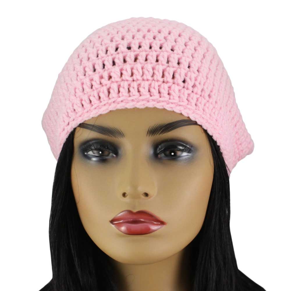 Baby Pink Crochet Beanie Hat Medium/Large - STXH29ML - Lilylin Designs