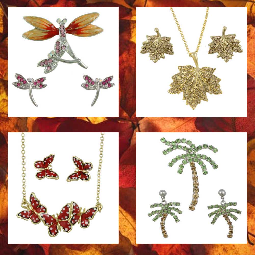 Don't Miss Out on Lilylin Designs Unique Jewelry Sets. Find the Perfect Gift for That Special Someone with These Matching Necklace and Earrings, and Pin and Earrings Gift Sets.