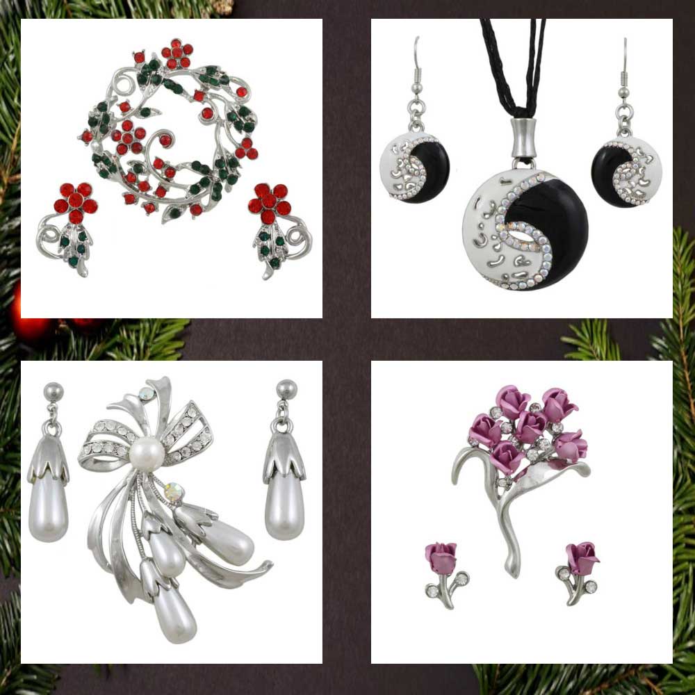 Don't Miss Out on Lilylin Designs Unique Jewelry Sets. Find the Perfect Gift for That Special Someone with These Matching Necklace and Earrings, and Pin and Earrings Gift Sets.