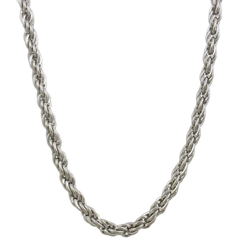 4MM Thick Silver-tone Rope Chain - Lilylin Designs