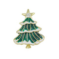 Small Green and White Christmas Tree Lapel Tac Pin - Lilylin Designs