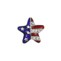 Small Red White Blue Enamel and Crystal Star Lapel Tac Pin - Lilylin Designs