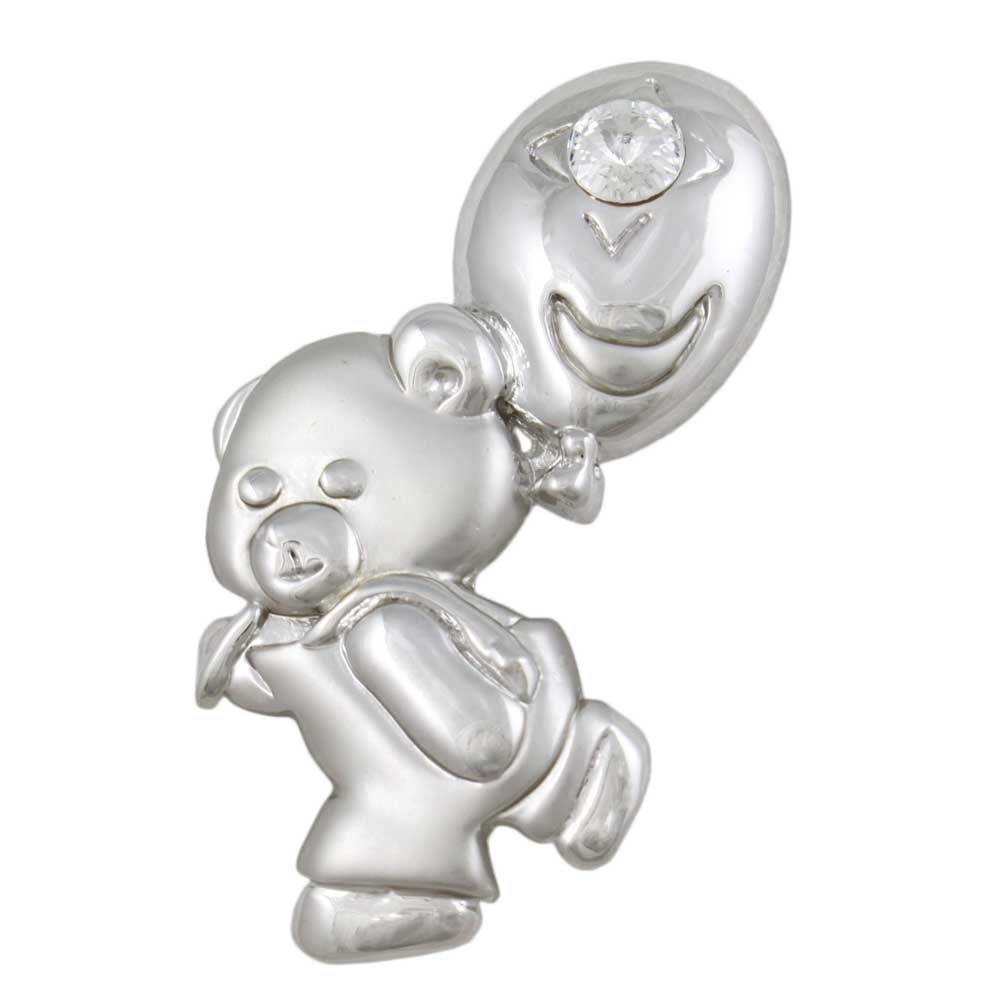 Teddy Bear with Overalls and Balloon Brooch Pin - Lilylin Designs