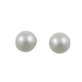 Classic 8MM White Pearl Stud Pierced Earring  | Lilylin Designs