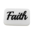 White Magnet with Black Faith - Lilylin Designs