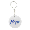 White Resin Keychain with Blue Hope - Lilylin Designs