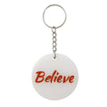 White Resin Keychain with Copper Believe - Lilylin Designs