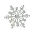 White Glitter Snowflake with Crystal Brooch Pin - Lilylin Designs