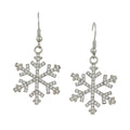 Crystals Dangling Snowflake Pierced Earring - Lilylin Designs