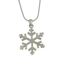 Load image into Gallery viewer, Crystal Snowflake Pendant on Silver - tone Chain - XE003N - Lilylin Designs
