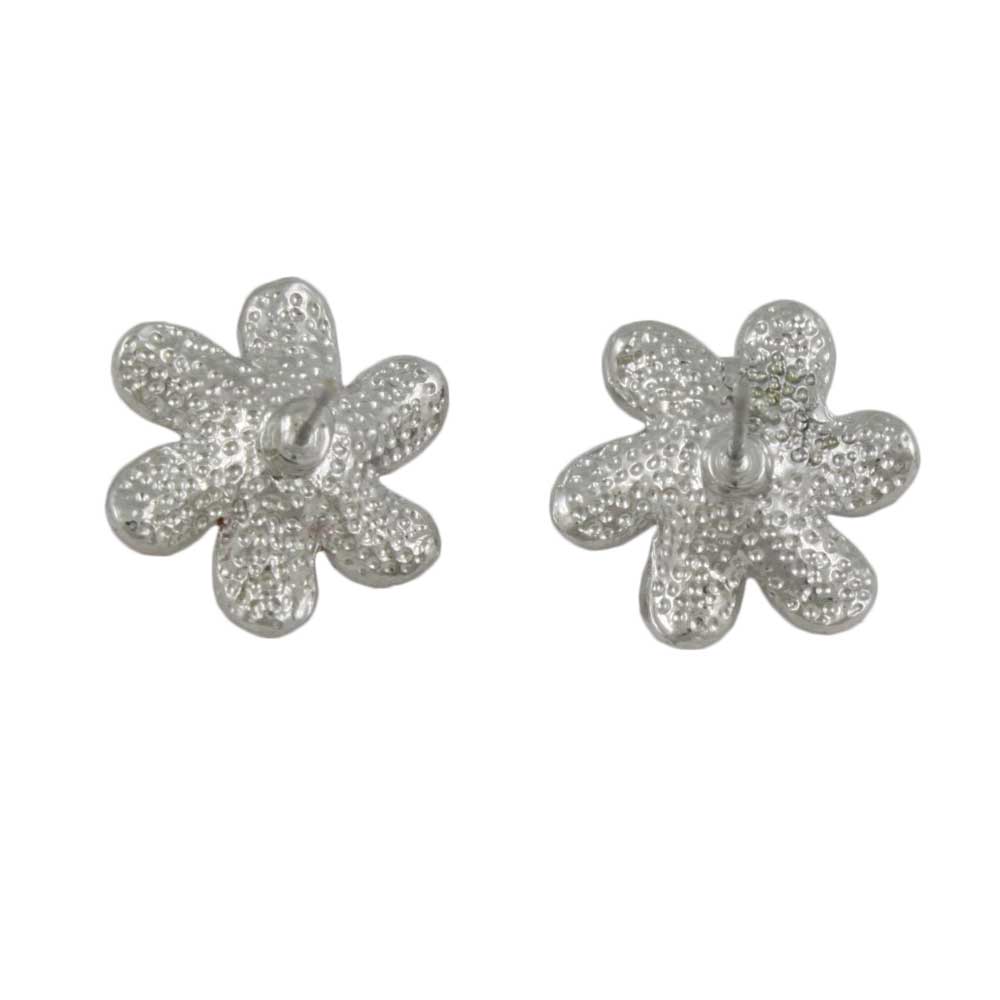 Red and Green Crystal Christmas Flower Pierced Earring - XP137E - Lilylin Designs
